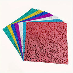 28pcs Origami Paper Set Mirror Folding Paper For Craft Art 7 Colors Card Paper