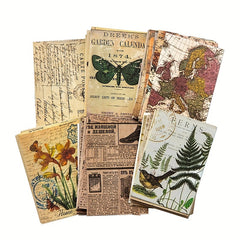 50pcs Craft Paper with Patterns for DIY Cards Scrapbook