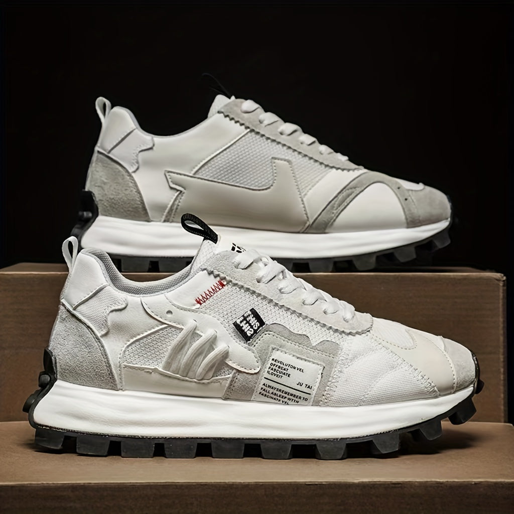 Men's Mesh Lace-up Walking Shoes Outdoor Sneakers