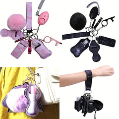 10pcs Women Safety Keychain Set with Personal Alarm - Holiday Gift