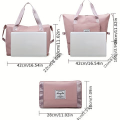 Foldable Travel Duffle Bag Portable Sports Gym Carry On Weekender Bag
