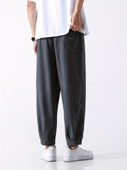 Men's Drawstring Pants Loose Casual Jogger Pants