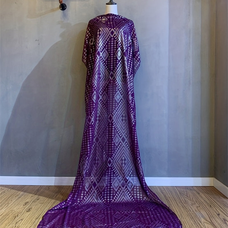 Purple Hot Stamping Scarf Vintage Shawl Women Hijab Ramadan He