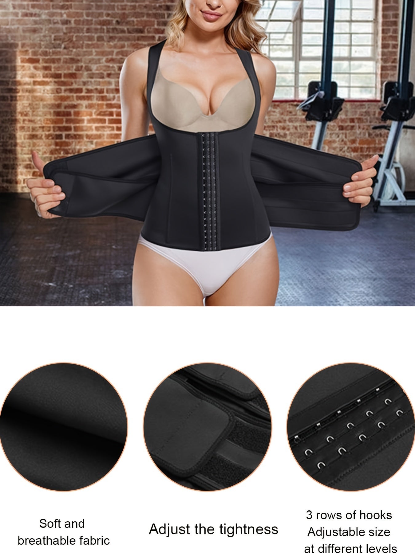 Waist Trainer Tank Top Tummy Control Slimmer Open Bust Top