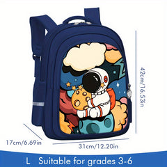 Cartoon Rocket Astronaut Schoolbag Laptop Backpack