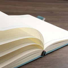 200 Pages Year Notebook With Pen Soft Leather Cover Waterproof Notepad