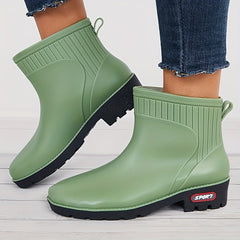 Women's Waterproof Ankle Boots Platform Comfortable Stylish Outdoor Rain Boots
