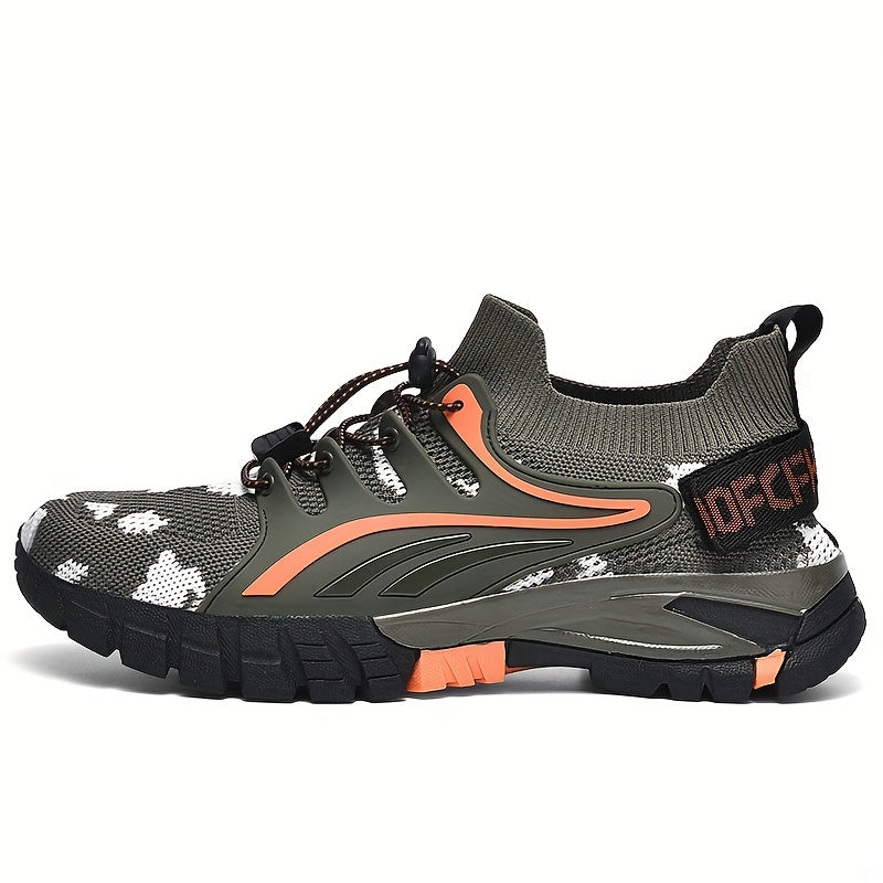 Women's Camo Pattern Hiking Shoes Lace Up Trekking Shoes