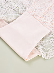 3 Pack Plus Size Panties Set Women's Plus Floral Lace Mid Rise Romantic Briefs