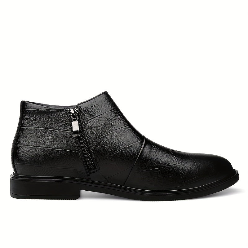 Men's Plaid Monk Strap Ankle Boots Wear resistant Non Slip Casual Boots