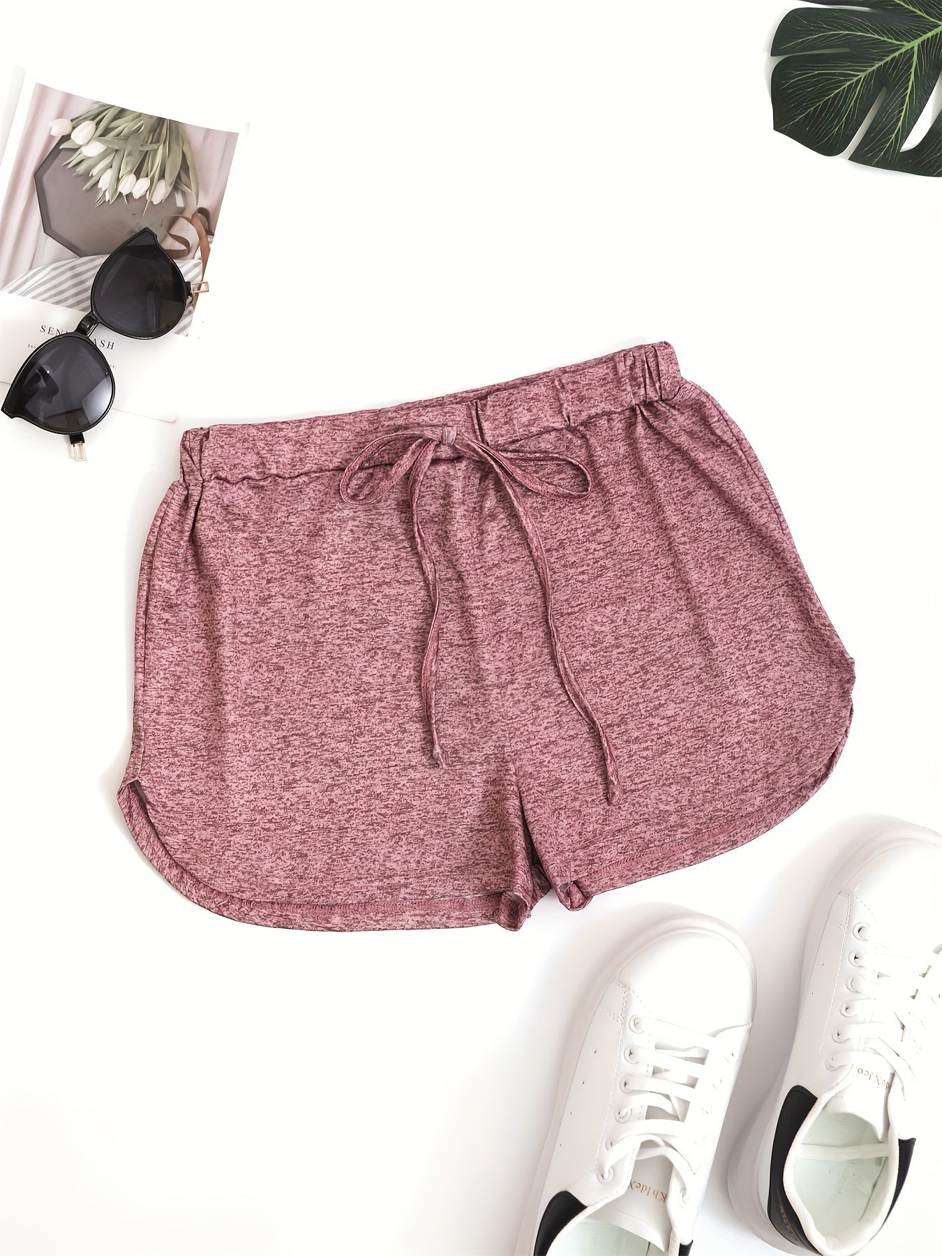Drawstring Booty Shorts Elastic Waist Summer Casual Shorts