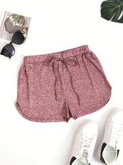 Drawstring Booty Shorts Elastic Waist Summer Casual Shorts