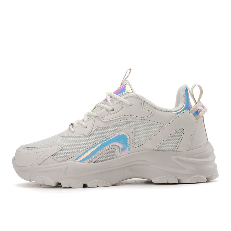 Mesh Breathable Chunky Sneakers Lace Up Sport Shoes