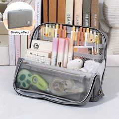 Durable Pencil Pen Case Large Storage Compartments
