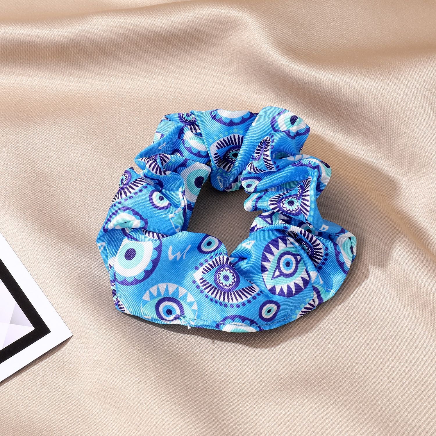 Evil Eye Hamsa Hand Oversized Scrunchies Hair Tie