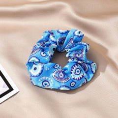 Evil Eye Hamsa Hand Oversized Scrunchies Hair Tie