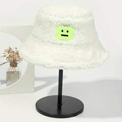 Plush Bucket Hat Emotion Sun Protection Outdoor Casual