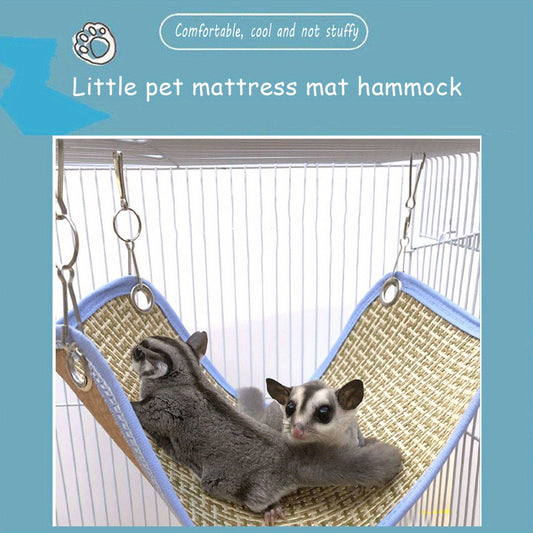 Rattan Hammock Bed for Small Animals with Sturdy Hook