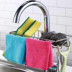 Stainless Steel Faucet Rack Kitchen Sink Storage Drain Artifact