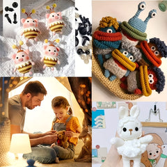 50pcs Eyes & Noses for Soft Toy Animal Dolls Crafting DIY Doll Multiple Sizes