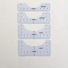 4pcs T shirt Ruler Guide For Vinyl Round PVC Alignment Heat Press 25