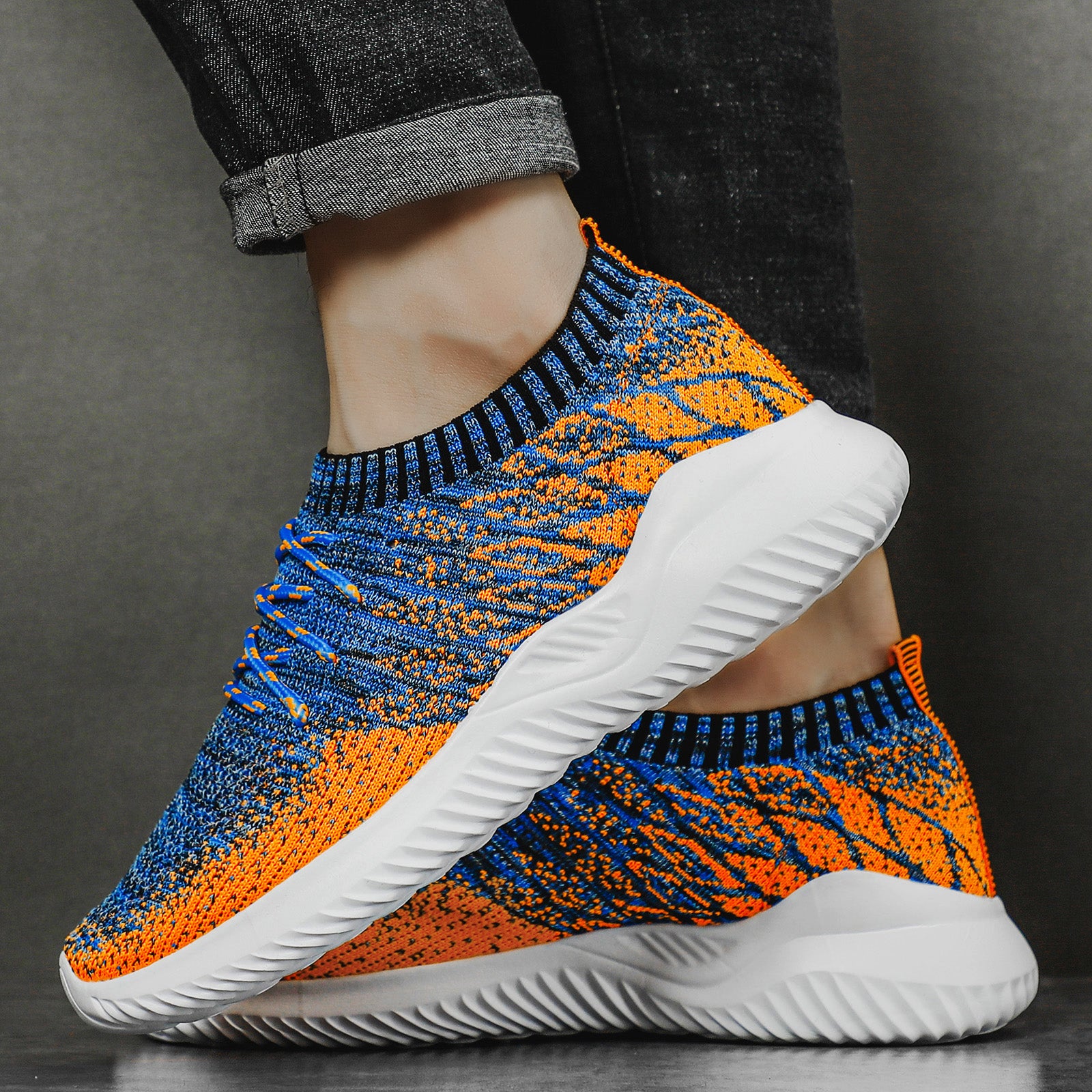 Men's Breathable Walking Sneakers Mesh Shoes For Running