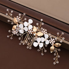 Faux Pearl Flower Hair Comb Bridal Wedding Hair Accessories