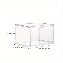 Transparent Shoe Box Plastic Shoes Storage Door Container Space Saving Organizer