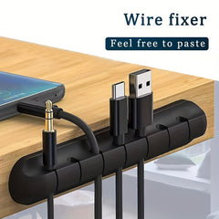 Silicone Desktop Wire Fixer Cable Holder Clip Self adhesive Cable Manager