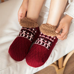 Plush Lined Socks Soft & Warm Low Cut Floor Socks Women's