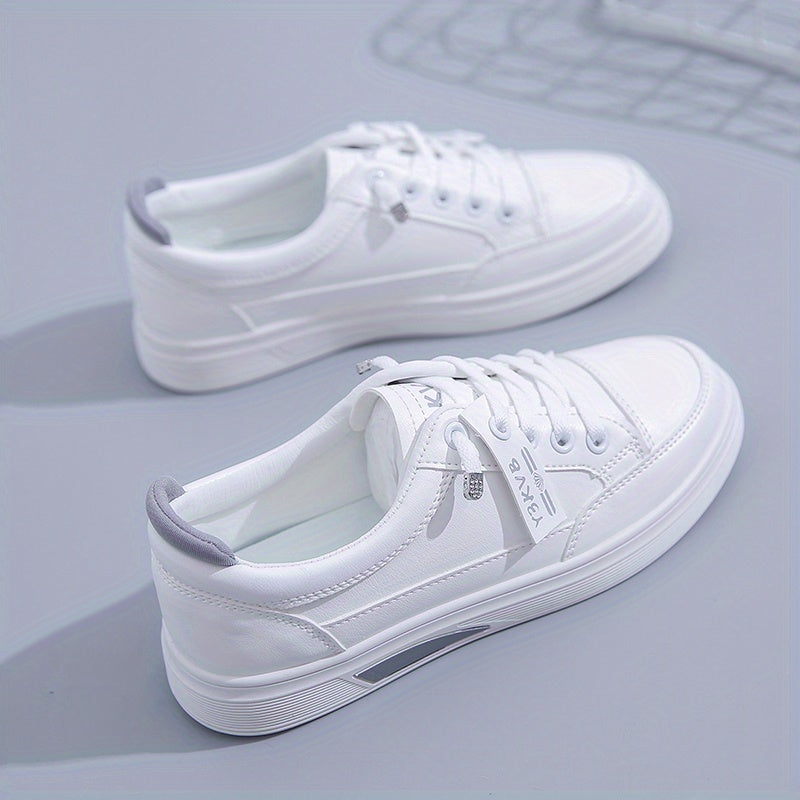 Women's Lace Up Flat Skate Shoes Low Top Sneakers