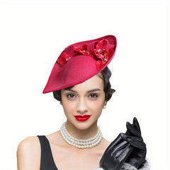 Vintage Fascinator Hat With Flower Church Derby Wedding Hat