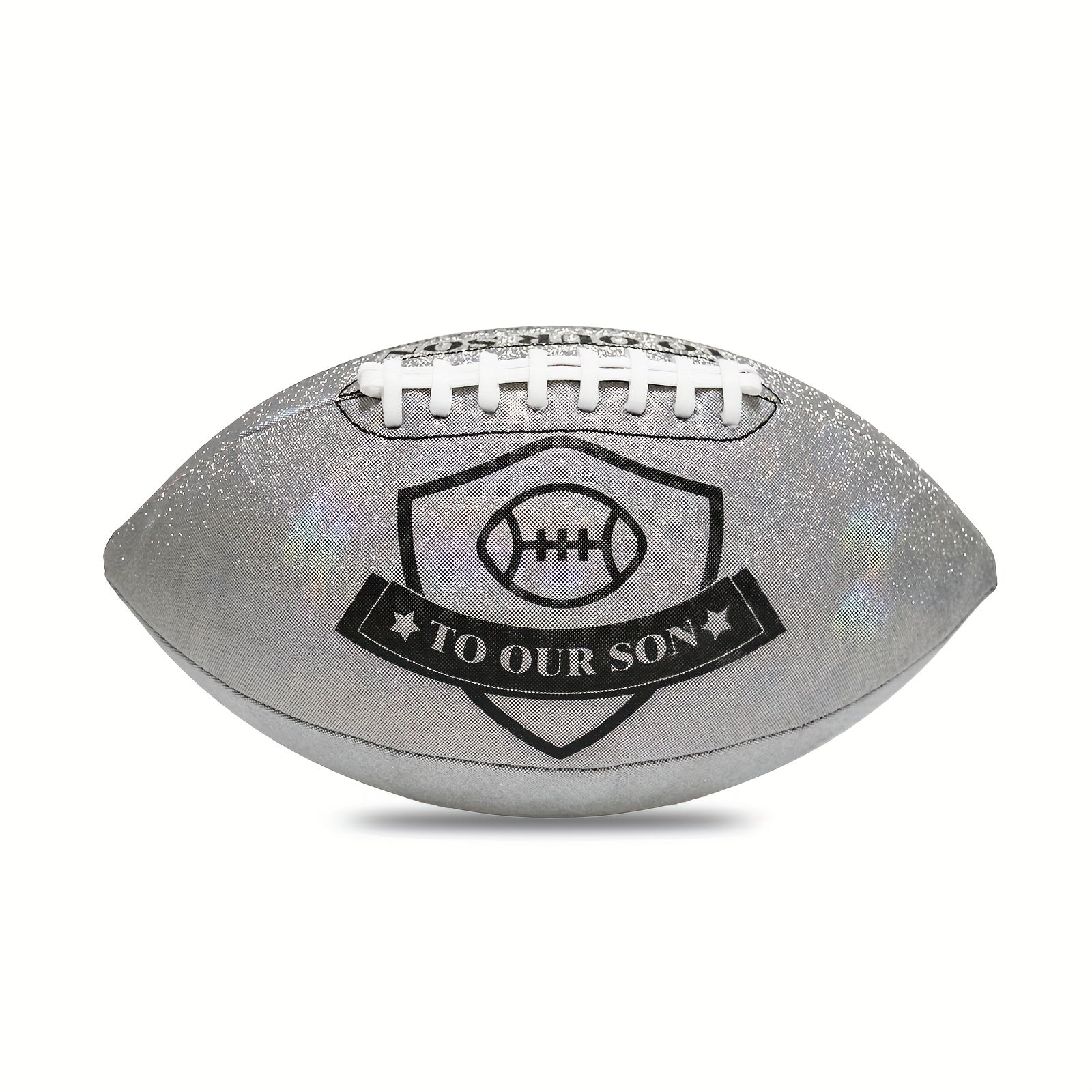 Glitter American Football Christmas To Our Son From Mom And Dad Size 9