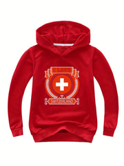 Cotton I LOVE SWITZERLAND Print Hoodies Girls Comfy Hooded Sweatshirt