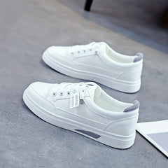 Women's Lace Up Low Board Shoes Lightweight Flats Sneakers