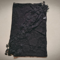 JOANSHRINE Rose Lace Sheer Bridal Veil Headscarf for Weddings Bridesmaids