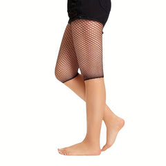 Fishnet Biker Shorts High Waist Hollow Out Stockings