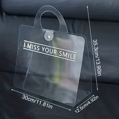 2pcs Tanabata Mirror Flower Tote Bag Transparent Gift Box Flower Shop Supplies