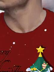 Santa Claus Print Tee Shirt for Men