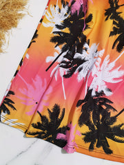 Coconut Tree Tankini Set Plus Size