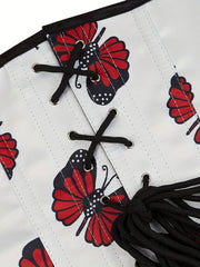 Butterfly Print Corset Tummy Control Body Shaper