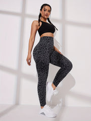 Leopard Print Seamless Yoga Pants Slim Fit High Stretch Butt Lifting