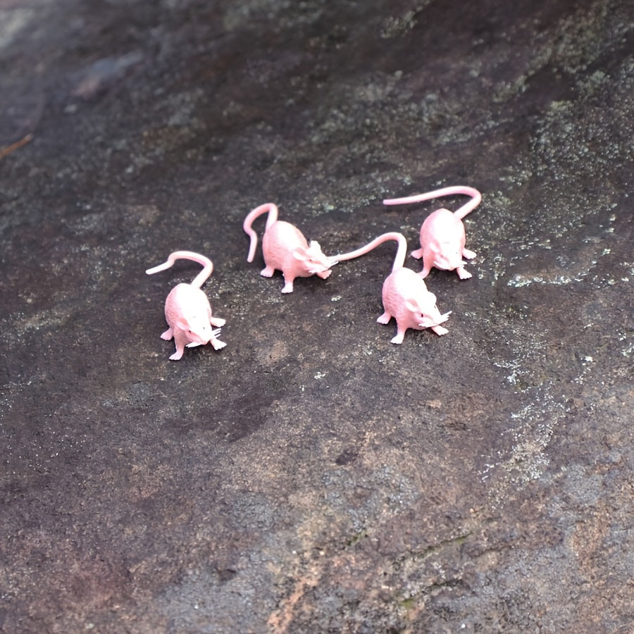 Pink Realistic Rat Prank Toy Durable Plastic Halloween Gag Gift