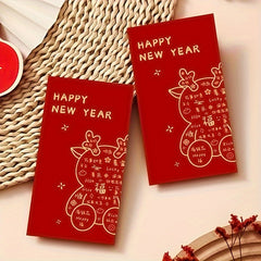6pcs Cartoon Spring Dragon Year Red Envelope Lucky Money Packet