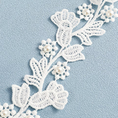 Elegant Faux Pearl Lace Thigh Garter