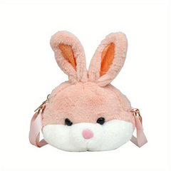 Rabbit Shoulder Bag For Girls Plush Crossbody Coin Purse Wallet