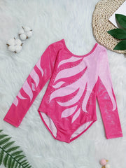 Girls Ballet Leotard Long Sleeve Gymnastics Suits