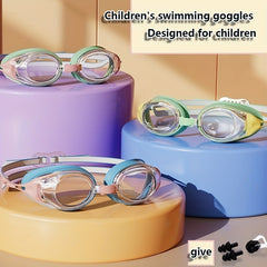 Kids Swimming Goggles Set Waterproof with Nose Clip Earplugs