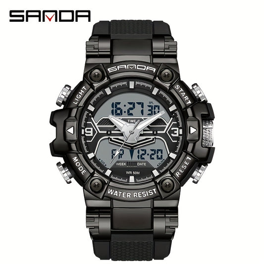 SANDA Metal Racing Waterproof Watch for Boy