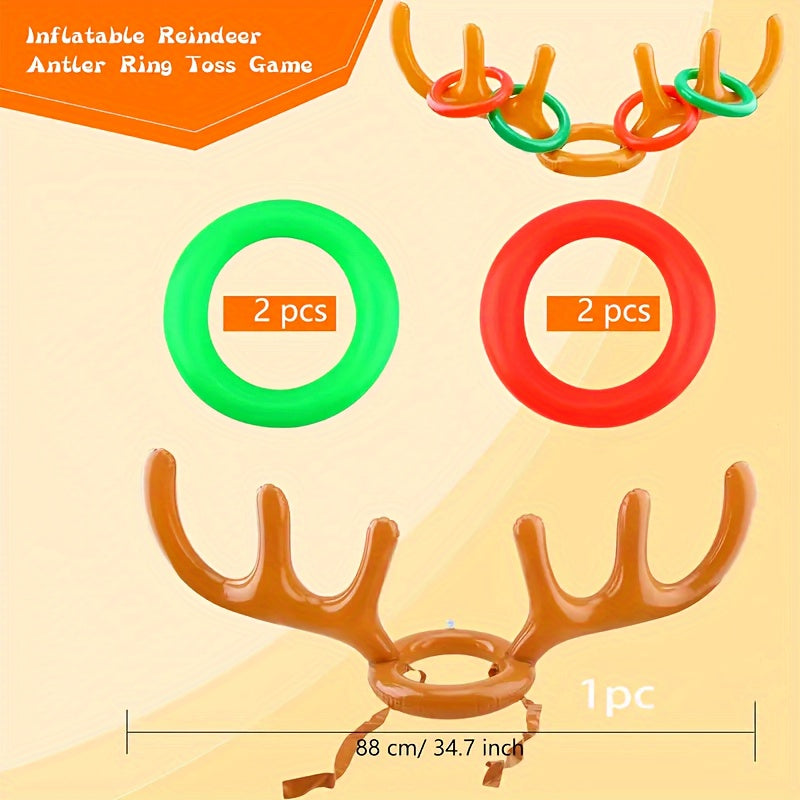 Inflatable Antlers Christmas Hat Kids & Adults Game Props